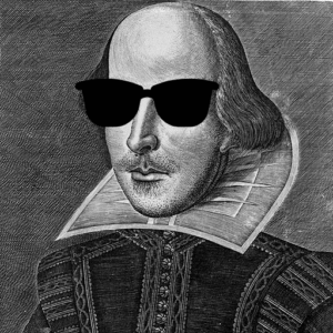 Cool Shakespeare Wearing Big Black Sunglasses